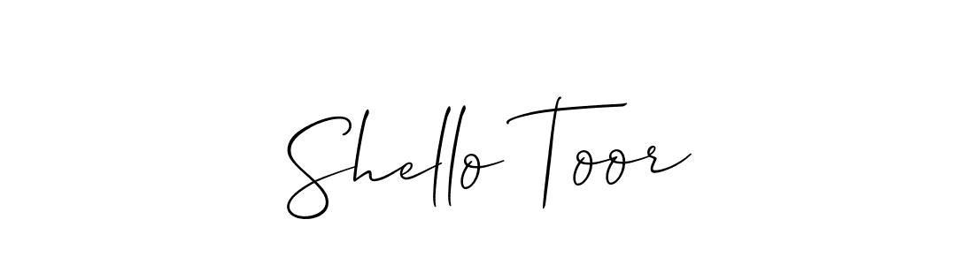 Create a beautiful signature design for name Shello Toor. With this signature (Allison_Script) fonts, you can make a handwritten signature for free. Shello Toor signature style 2 images and pictures png