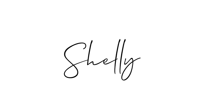 The best way (Allison_Script) to make a short signature is to pick only two or three words in your name. The name Shelly  include a total of six letters. For converting this name. Shelly  signature style 2 images and pictures png