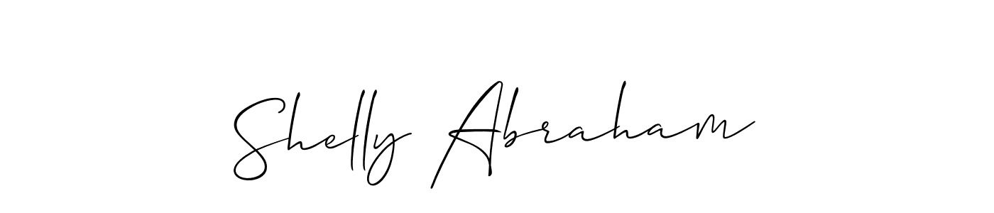 Design your own signature with our free online signature maker. With this signature software, you can create a handwritten (Allison_Script) signature for name Shelly Abraham. Shelly Abraham signature style 2 images and pictures png