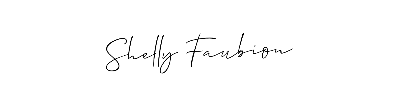 The best way (Allison_Script) to make a short signature is to pick only two or three words in your name. The name Shelly Faubion include a total of six letters. For converting this name. Shelly Faubion signature style 2 images and pictures png