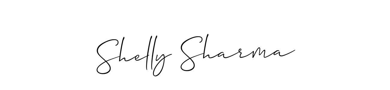 How to Draw Shelly Sharma signature style? Allison_Script is a latest design signature styles for name Shelly Sharma. Shelly Sharma signature style 2 images and pictures png