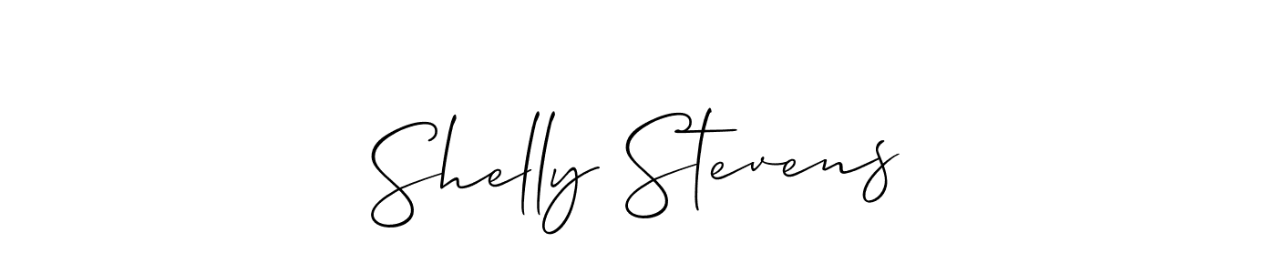 You should practise on your own different ways (Allison_Script) to write your name (Shelly Stevens) in signature. don't let someone else do it for you. Shelly Stevens signature style 2 images and pictures png