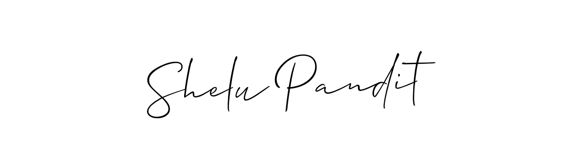 Design your own signature with our free online signature maker. With this signature software, you can create a handwritten (Allison_Script) signature for name Shelu Pandit. Shelu Pandit signature style 2 images and pictures png