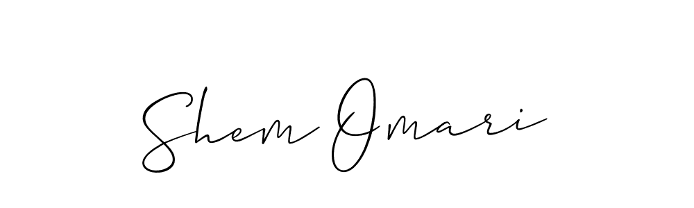Create a beautiful signature design for name Shem Omari. With this signature (Allison_Script) fonts, you can make a handwritten signature for free. Shem Omari signature style 2 images and pictures png