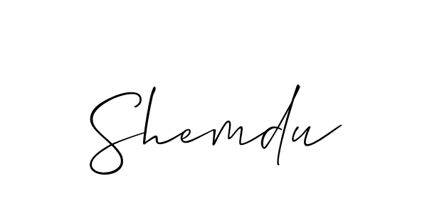 How to make Shemdu name signature. Use Allison_Script style for creating short signs online. This is the latest handwritten sign. Shemdu signature style 2 images and pictures png