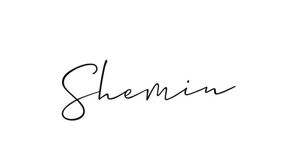 Make a beautiful signature design for name Shemin. Use this online signature maker to create a handwritten signature for free. Shemin signature style 2 images and pictures png