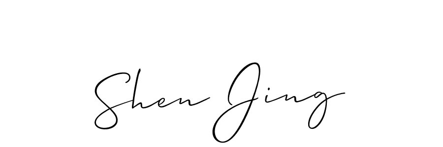 Similarly Allison_Script is the best handwritten signature design. Signature creator online .You can use it as an online autograph creator for name Shen Jing. Shen Jing signature style 2 images and pictures png