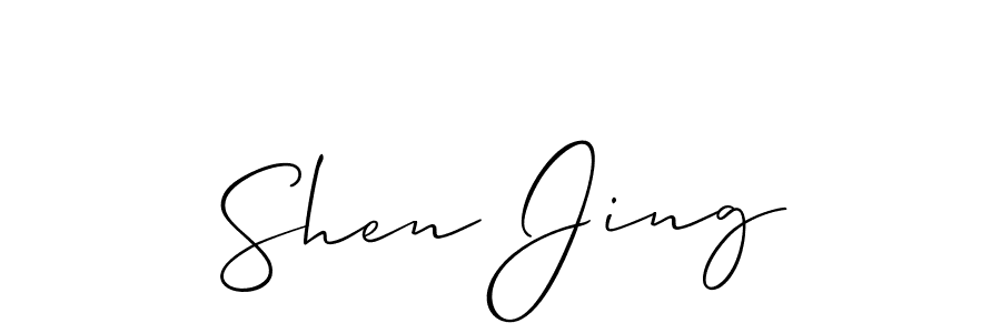 Best and Professional Signature Style for Shen Jing. Allison_Script Best Signature Style Collection. Shen Jing signature style 2 images and pictures png
