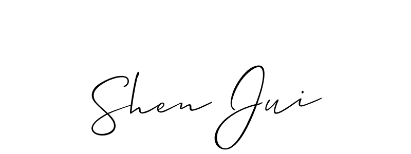 How to Draw Shen Jui signature style? Allison_Script is a latest design signature styles for name Shen Jui. Shen Jui signature style 2 images and pictures png