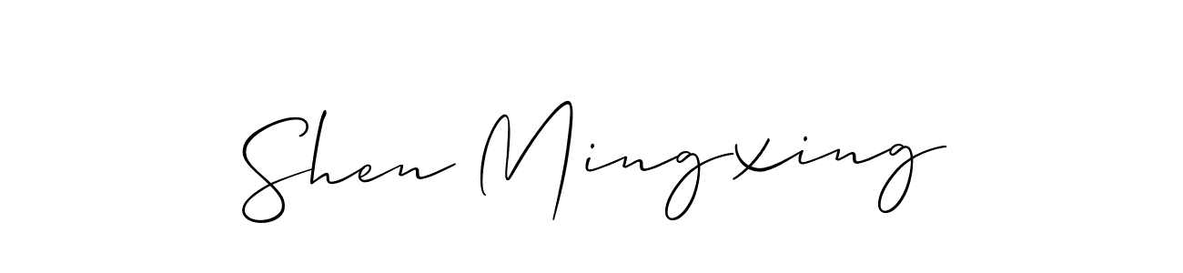 It looks lik you need a new signature style for name Shen Mingxing. Design unique handwritten (Allison_Script) signature with our free signature maker in just a few clicks. Shen Mingxing signature style 2 images and pictures png