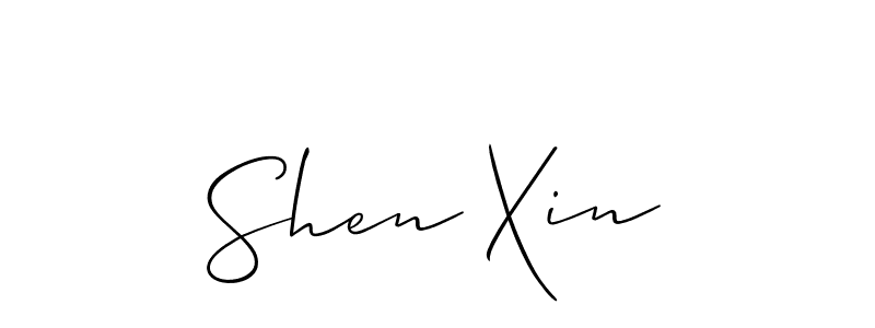 Similarly Allison_Script is the best handwritten signature design. Signature creator online .You can use it as an online autograph creator for name Shen Xin. Shen Xin signature style 2 images and pictures png