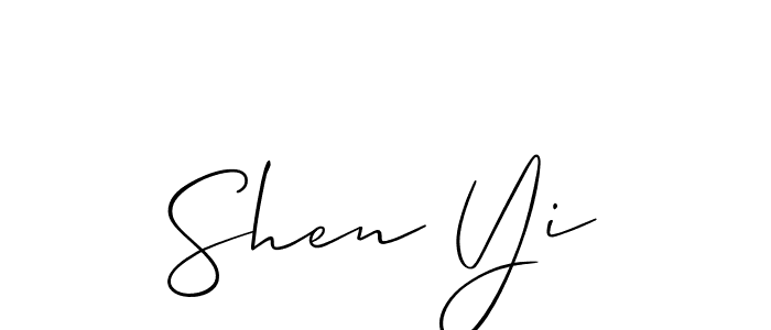 Design your own signature with our free online signature maker. With this signature software, you can create a handwritten (Allison_Script) signature for name Shen Yi. Shen Yi signature style 2 images and pictures png