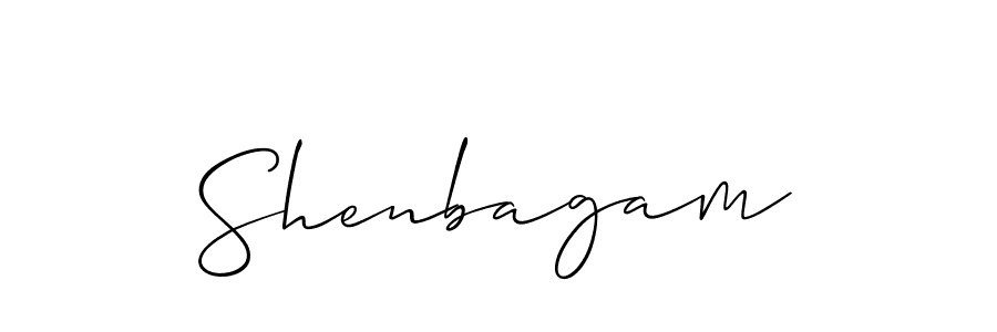 Make a beautiful signature design for name Shenbagam. With this signature (Allison_Script) style, you can create a handwritten signature for free. Shenbagam signature style 2 images and pictures png