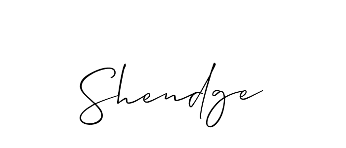 It looks lik you need a new signature style for name Shendge. Design unique handwritten (Allison_Script) signature with our free signature maker in just a few clicks. Shendge signature style 2 images and pictures png