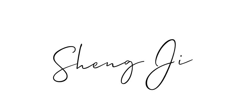 How to make Sheng Ji signature? Allison_Script is a professional autograph style. Create handwritten signature for Sheng Ji name. Sheng Ji signature style 2 images and pictures png