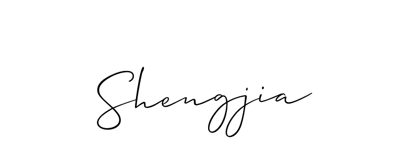 How to make Shengjia name signature. Use Allison_Script style for creating short signs online. This is the latest handwritten sign. Shengjia signature style 2 images and pictures png