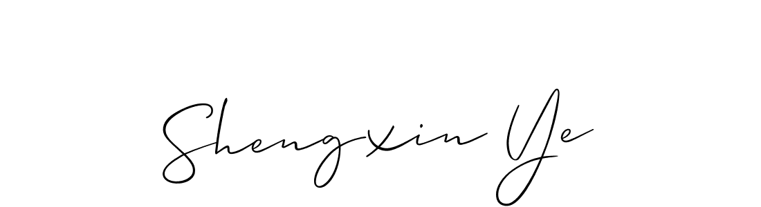 Design your own signature with our free online signature maker. With this signature software, you can create a handwritten (Allison_Script) signature for name Shengxin Ye. Shengxin Ye signature style 2 images and pictures png