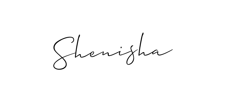 How to make Shenisha name signature. Use Allison_Script style for creating short signs online. This is the latest handwritten sign. Shenisha signature style 2 images and pictures png