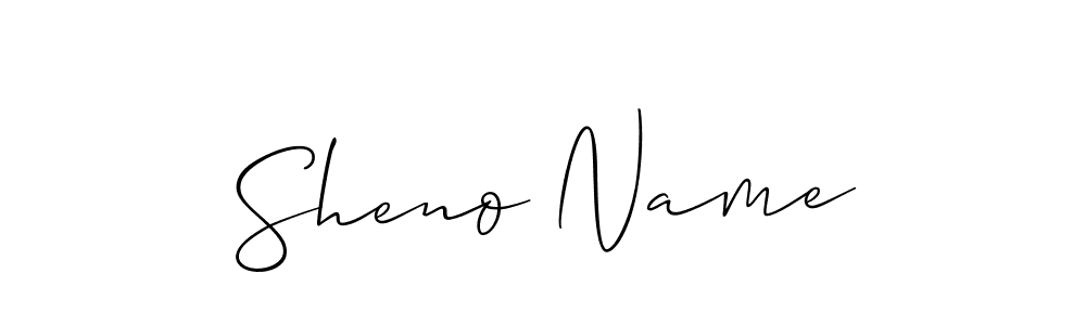It looks lik you need a new signature style for name Sheno Name. Design unique handwritten (Allison_Script) signature with our free signature maker in just a few clicks. Sheno Name signature style 2 images and pictures png