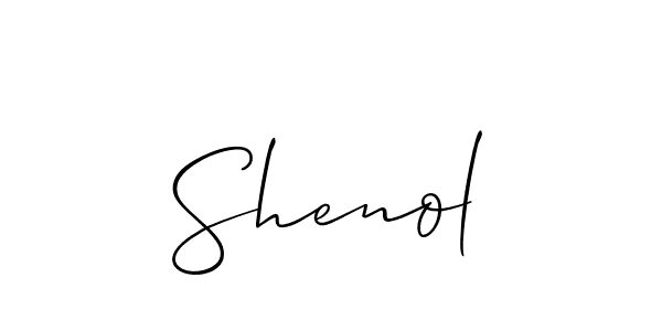How to Draw Shenol signature style? Allison_Script is a latest design signature styles for name Shenol. Shenol signature style 2 images and pictures png