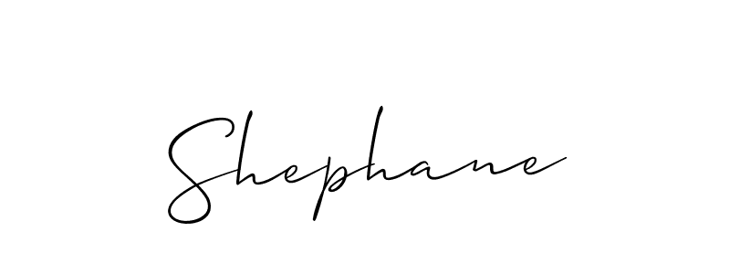 Create a beautiful signature design for name Shephane. With this signature (Allison_Script) fonts, you can make a handwritten signature for free. Shephane signature style 2 images and pictures png