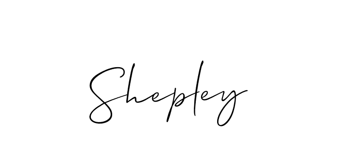 Use a signature maker to create a handwritten signature online. With this signature software, you can design (Allison_Script) your own signature for name Shepley. Shepley signature style 2 images and pictures png