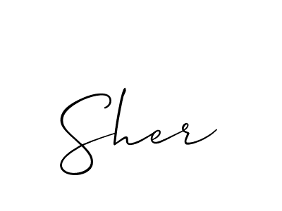 It looks lik you need a new signature style for name Sher. Design unique handwritten (Allison_Script) signature with our free signature maker in just a few clicks. Sher signature style 2 images and pictures png