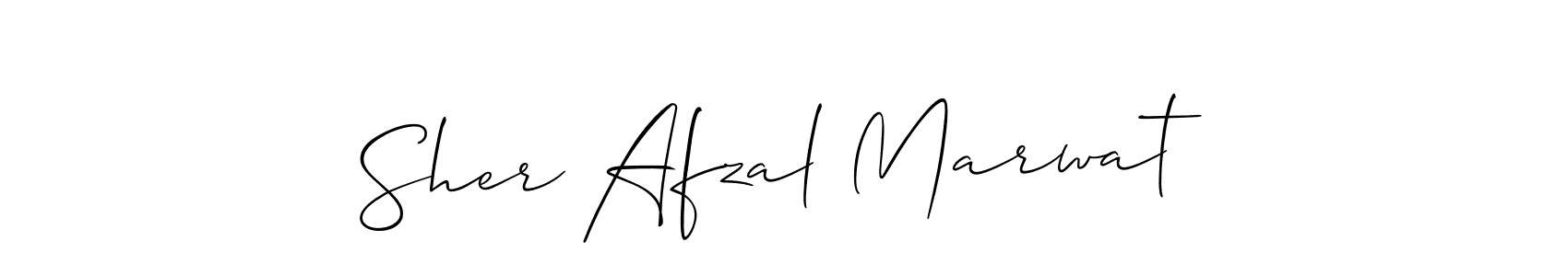 Use a signature maker to create a handwritten signature online. With this signature software, you can design (Allison_Script) your own signature for name Sher Afzal Marwat. Sher Afzal Marwat signature style 2 images and pictures png