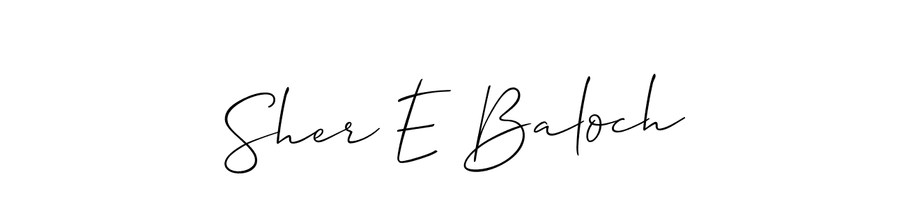 How to make Sher E Baloch signature? Allison_Script is a professional autograph style. Create handwritten signature for Sher E Baloch name. Sher E Baloch signature style 2 images and pictures png