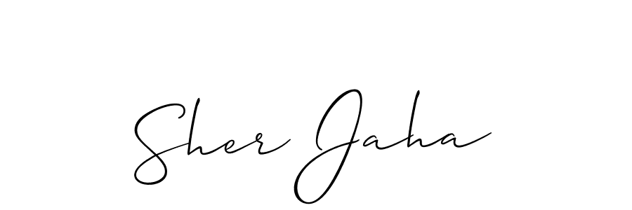 It looks lik you need a new signature style for name Sher Jaha. Design unique handwritten (Allison_Script) signature with our free signature maker in just a few clicks. Sher Jaha signature style 2 images and pictures png