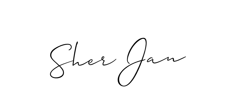Also we have Sher Jan name is the best signature style. Create professional handwritten signature collection using Allison_Script autograph style. Sher Jan signature style 2 images and pictures png