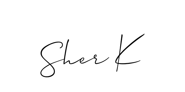 Make a beautiful signature design for name Sher K. Use this online signature maker to create a handwritten signature for free. Sher K signature style 2 images and pictures png