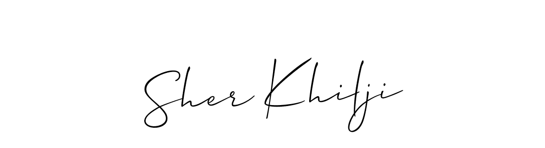 Once you've used our free online signature maker to create your best signature Allison_Script style, it's time to enjoy all of the benefits that Sher Khilji name signing documents. Sher Khilji signature style 2 images and pictures png