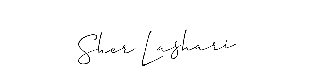 Design your own signature with our free online signature maker. With this signature software, you can create a handwritten (Allison_Script) signature for name Sher Lashari. Sher Lashari signature style 2 images and pictures png