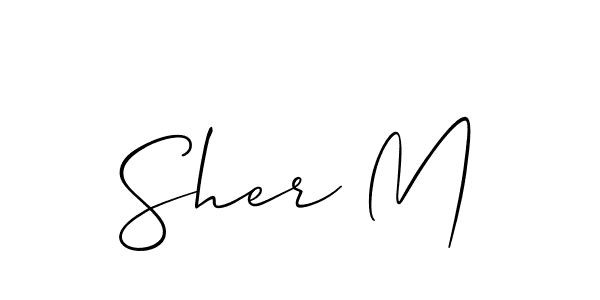 See photos of Sher M official signature by Spectra . Check more albums & portfolios. Read reviews & check more about Allison_Script font. Sher M signature style 2 images and pictures png