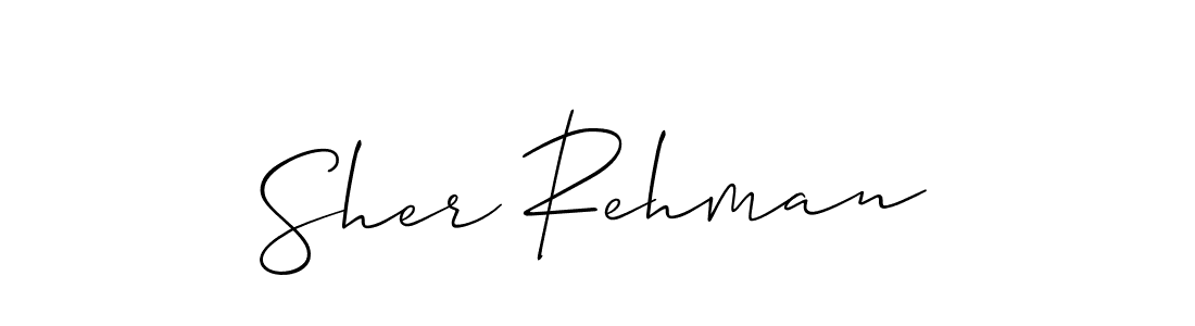 Design your own signature with our free online signature maker. With this signature software, you can create a handwritten (Allison_Script) signature for name Sher Rehman. Sher Rehman signature style 2 images and pictures png