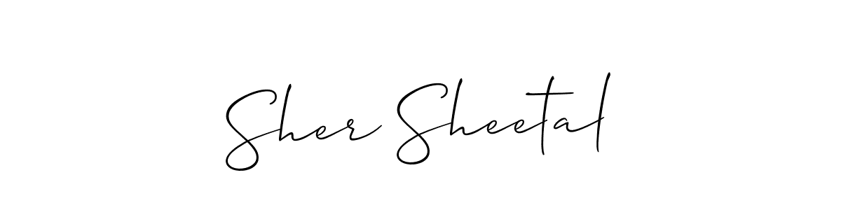 You should practise on your own different ways (Allison_Script) to write your name (Sher Sheetal) in signature. don't let someone else do it for you. Sher Sheetal signature style 2 images and pictures png