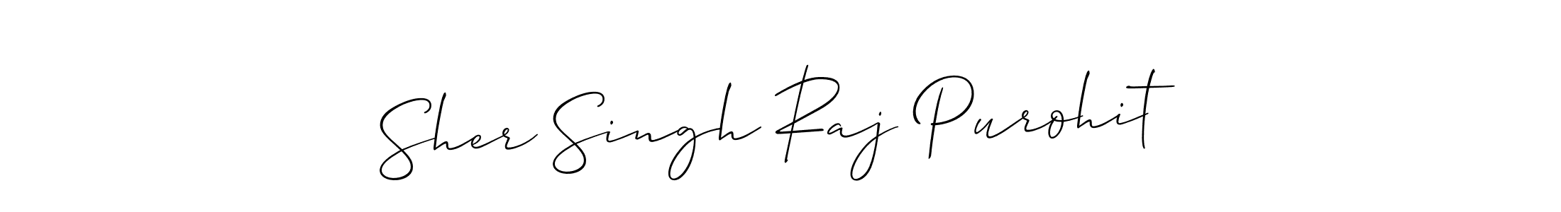 Use a signature maker to create a handwritten signature online. With this signature software, you can design (Allison_Script) your own signature for name Sher Singh Raj Purohit. Sher Singh Raj Purohit signature style 2 images and pictures png