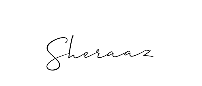 Create a beautiful signature design for name Sheraaz. With this signature (Allison_Script) fonts, you can make a handwritten signature for free. Sheraaz signature style 2 images and pictures png