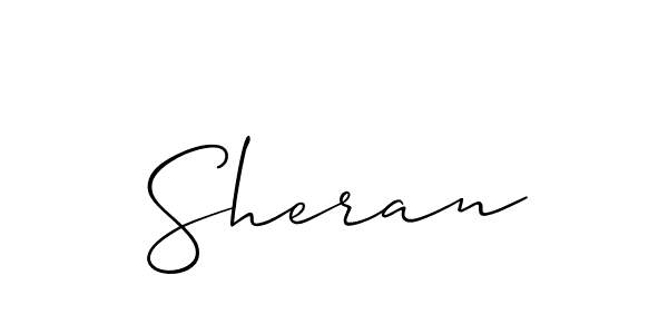 Also we have Sheran name is the best signature style. Create professional handwritten signature collection using Allison_Script autograph style. Sheran signature style 2 images and pictures png