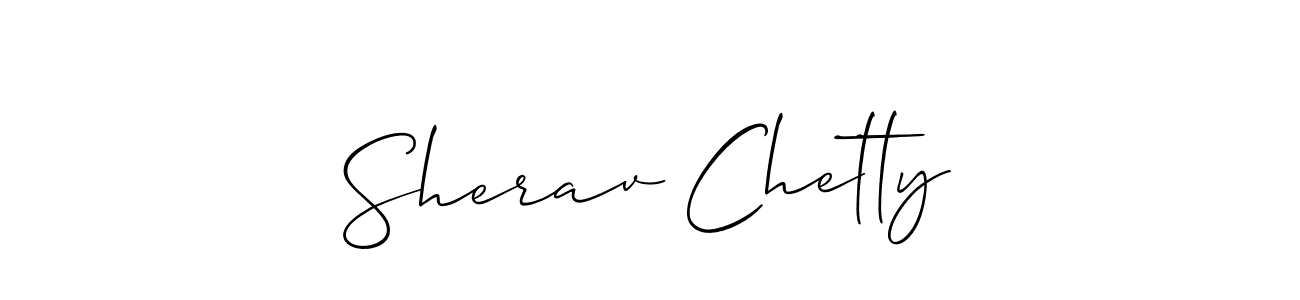 Make a beautiful signature design for name Sherav Chetty. With this signature (Allison_Script) style, you can create a handwritten signature for free. Sherav Chetty signature style 2 images and pictures png