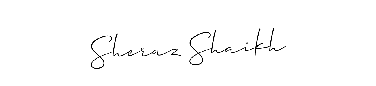 Make a short Sheraz Shaikh signature style. Manage your documents anywhere anytime using Allison_Script. Create and add eSignatures, submit forms, share and send files easily. Sheraz Shaikh signature style 2 images and pictures png