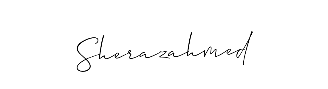 Make a beautiful signature design for name Sherazahmed. With this signature (Allison_Script) style, you can create a handwritten signature for free. Sherazahmed signature style 2 images and pictures png