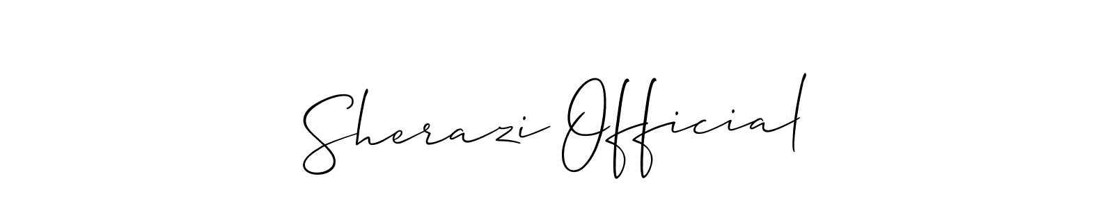 Check out images of Autograph of Sherazi Official name. Actor Sherazi Official Signature Style. Allison_Script is a professional sign style online. Sherazi Official signature style 2 images and pictures png