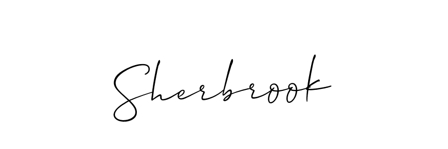 Use a signature maker to create a handwritten signature online. With this signature software, you can design (Allison_Script) your own signature for name Sherbrook. Sherbrook signature style 2 images and pictures png