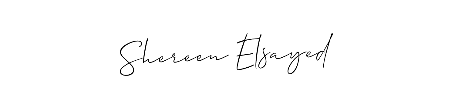 How to make Shereen Elsayed signature? Allison_Script is a professional autograph style. Create handwritten signature for Shereen Elsayed name. Shereen Elsayed signature style 2 images and pictures png