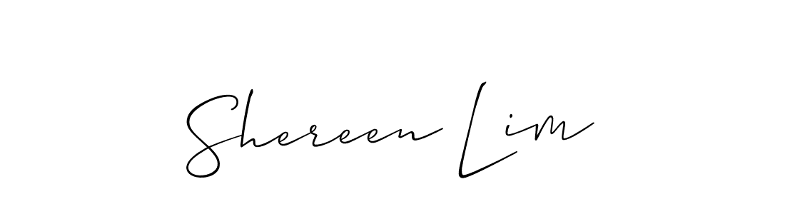 Allison_Script is a professional signature style that is perfect for those who want to add a touch of class to their signature. It is also a great choice for those who want to make their signature more unique. Get Shereen Lim name to fancy signature for free. Shereen Lim signature style 2 images and pictures png