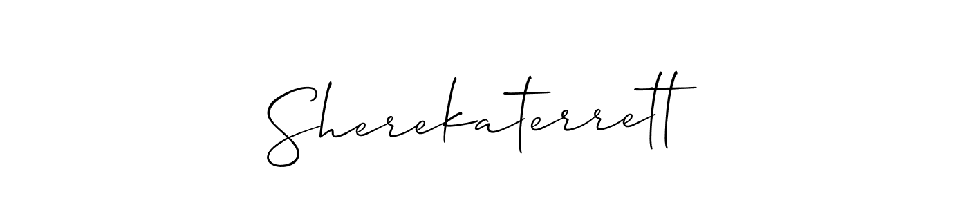 How to Draw Sherekaterrett signature style? Allison_Script is a latest design signature styles for name Sherekaterrett. Sherekaterrett signature style 2 images and pictures png