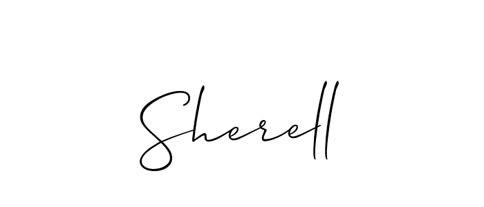 How to make Sherell name signature. Use Allison_Script style for creating short signs online. This is the latest handwritten sign. Sherell signature style 2 images and pictures png