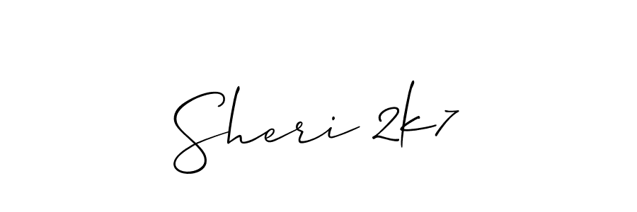 The best way (Allison_Script) to make a short signature is to pick only two or three words in your name. The name Sheri 2k7 include a total of six letters. For converting this name. Sheri 2k7 signature style 2 images and pictures png